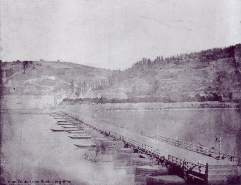 Schiffbrücke von Koblenz 1846